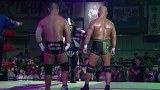 Ｅｍｅｒａｌｄ Ｓｐｉｒｉｔｓ ２０１６ ｉｎ ＫＯＲＡＫＵＥＮ ２０１６年６月１２日　東京・後楽園ホール２　第５試合　ＧＨＣジュニアタッグ選手権試合　３ＷＡＹマッチ 王者組：原田大輔＆小峠篤司ＶＳ挑戦者組：邪道＆外道 ＶＳ挑戦者組：タイチ＆ＴＡＫＡみちのく　６０分１本勝負