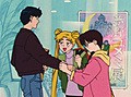 美少女戦士セーラームーン　第２８話　恋のイラスト，うさぎと衛が接近？