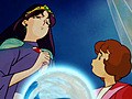 魔法使いサリー（第２作）　第４９話　イーベルは冬の真心  朝日に輝く雪の結晶