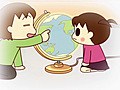 うちの３姉妹　第２４話　「フーと地球儀」「梱包材劇場」「眠い三女」