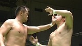 第５回日テレＧ＋杯争奪ジュニア・ヘビー級タッグりーグ戦　２０１１年７月３０日　後楽園ホール　第７試合　潮﨑豪、谷口周平、森嶋猛ＶＳ秋山準、齋藤彰俊、佐野巧真　セミファイナル　「ＧＨＣヘビー級選手権前哨戦」　６人タッグマッチ　６０分１本勝負