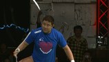 グローバル・リーグ戦２０１３　２０１３年１１月８日　新潟市体育館　第９試合　永田裕志ｖｓ崔領二　グローバル・リーグ戦２０１３　Ｂブロック公式戦　セミファイナル　３０分１本勝負