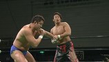 Ｔｈｅ　Ｆｉｒｓｔ　Ｎａｖｉｇ．２０１４最終戦　２０１４年１月２５日　大阪・ボディメーカーコロシアム第２競技場　第７試合　丸藤正道＆リッキー・マルビンｖｓ永田裕志＆獣神サンダー・ライガー　ＮＯＡＨｖｓＮＪＰＷ　スペシャルタッグマッチ　セミファイナル　４５分１本勝負