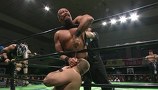 Ｔｈｅ Ｆｉｒｓｔ Ｎａｖｉｇ．２０１５　２０１５年１月２４日　大阪・ボディメーカーコロシアム　第４試合　杉浦貴＆齋藤彰俊＆平柳玄藩ＶＳ飯塚高史＆エル・デスペラード＆ＴＡＫＡみちのく　ＮＯ ＭＥＲＣＹＶＳ鈴木軍　３０分１本勝負