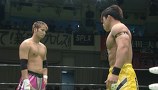 ２０１５年７月１８日　東京・後楽園ホール Ｓｕｍｍｅｒ Ｎａｖｉｇ．２０１５ 開幕戦 プロレスリング・ノア旗揚げ１５周年記念大会 ＶＯＬ.１　第７試合　 グローバル・ジュニアヘビー級リーグ戦２０１５ Ｂブロック公式戦　石森太二ＶＳ小峠篤司　３０分１本勝負