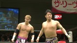 ＧＲＥＡＴ ＶＯＹＡＧＥ ２０１６ ｉｎ ＫＯＲＡＫＵＥＮ　 ２０１６年３月１９日　東京・後楽園ホール　第４試合　ＧＨＣジュニアタッグ選手権試合 王者組：原田大輔＆小峠篤司ＶＳ挑戦者組：拳王＆大原はじめ　６０分１本勝負