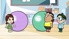 がんばれ！長州くん　第５話　第41話「バランスボール」／第42話「ランドセルの中」／第43話「視力検査」／第44話「犬派？猫派？」／第45話「背中かいて」／第46話「気づいてほしい」／第47話「モノマネ」／第48話「なぞなぞ」／第49話「てるてる坊主」／第50話「かくれんぼ」