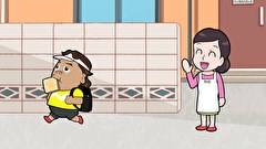がんばれ！長州くん　第６話　第51話「パン」／第52話「緊張しい」／第53話「消しゴムのケンちゃん」／第54話「サンバイザー」／第55話「食いしん坊探偵」／第56話「指をホワホワすると壁が現れる」／第57話「学校の七不思議」／第58話「習字」／第59話「舐める」／第60話「傘バランス」