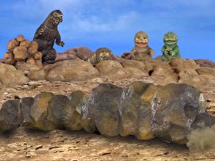 怪獣人形劇『ゴジばん』　第１話　「かっとばせ！ゴジラ三兄弟」の巻