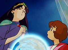 魔法使いサリー（第２作）　第４９話　イーベルは冬の真心  朝日に輝く雪の結晶