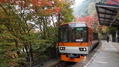 鉄路の旅　紅葉のトンネル　叡山電鉄の旅