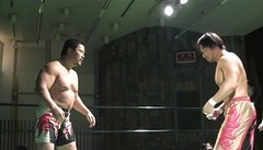 グローバル・タッグリーグ戦２０１２公式戦①　２０１２年４月１８日　第６試合　丸藤正道＆モハメドヨネＶＳ佐々木健介＆宮原健斗　セミファイナル　３０分１本勝負　栃木・小山市立文化センター