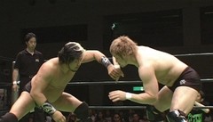 ＧＲＥＡＴ　ＶＯＹＡＧＥ　ｉｎ　ＮＡＧＯＹＡ　２０１２  ２０１２年６月３日　愛知・名古屋国際会議場　第６試合　秋山準、潮﨑豪、青木篤志ＶＳ諏訪魔、カズ・ハヤシ、近藤修司　ＮＯＡＨ３大対抗戦ＩＩＩ　『Ｓ・Ａ・ＴｖｓＡＪＰＷ』　スペシャル６人タッグマッチ　３０分１本勝負
