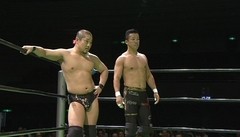 ＧＲＥＡＴ　ＶＯＹＡＧＥ　２０１２　ｉｎ　ＯＳＡＫＡ　ｖｏｌ．２　～Ｊｕｎ　Ａｋｉｙａｍａ，Ｓｐｅｃｉａｌ　Ａｎｎｉｖｅｒｓａｒｙ　２０ｔｈ～　２０１２年９月１７日　大阪府立体育会館　第６試合  スペル・クレイジー＆リッキー・マルビンＶＳ金丸義信＆平柳玄藩  第６回日テレＧ＋杯争奪ジュニアタッグリーグ戦　Ｂブロック公式戦　３０分１本勝負