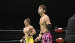 ＧＲＥＡＴ　ＶＯＹＡＧＥ　２０１２　ｉｎ　ＯＳＡＫＡ　ｖｏｌ．２　～Ｊｕｎ　Ａｋｉｙａｍａ，Ｓｐｅｃｉａｌ　Ａｎｎｉｖｅｒｓａｒｙ　２０ｔｈ～　２０１２年９月１７日　大阪府立体育会館　第７試合  石森太二＆小峠篤司ＶＳエディー・エドワーズ＆ボビー・フィッシュ　第６回日テレＧ＋杯争奪ジュニアタッグリーグ戦　Ａブロック公式戦　３０分１本勝負