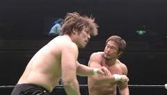 ＧＲＥＡＴ　ＶＯＹＡＧＥ　２０１２　ｉｎ　ＲＹＯＧＯＫＵ　ｖｏｌ．２　２０１２年１２月９日　東京・両国国技館　第８試合　王者組：潮﨑豪＆齋藤彰俊ｖｓ挑戦者組：丸藤正道＆杉浦貴　ＧＨＣタッグ選手権試合　セミファイナル　６０分１本勝負