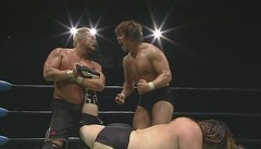 リクエストマッチ　プロレスリング・ノア創立１０周年記念大会シリーズ「１０　Ｙｅａｒｓ　Ａｆｔｅｒ」　２０１０年８月４日　東京・ディファ有明　第６試合　杉浦貴＆ＫＥＮＴＡｖｓ森嶋猛＆潮﨑豪　メインイベント　スペシャルタッグマッチ　６０分３本勝負