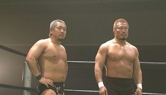 方舟　ＨＯＵＪＯＵＹＡ　２０１３　２０１３年９月１６日　福岡・博多スターレーン　第６試合　丸藤正道＆中嶋勝彦ｖｓ杉浦貴＆平柳玄藩　ＢＲＡＶＥｖｓＮＯ　ＭＥＲＣＹ　４５分１本勝負