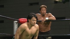 Ｖｏｙａｇｅ　ｆｏｒ　Ｃｏｌｏｓｓｅｕｍ　２０１４年６月２２日　大阪・ボディメーカーコロシアム　セミファイナル　第６試合　杉浦貴＆原田大輔ＶＳマイキー・ニコルス＆シェイン・へイスト　ＧＨＣタッグ選手権前哨戦　４５分１本勝負