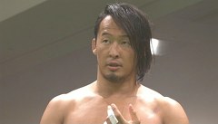 福岡・博多スターレーン　２０１４年７月２１日　方舟ＹＡＭＡＫＡＳＡ　メインイベント　第８試合　王者：丸藤正道ＶＳ中嶋勝彦：挑戦者　ＧＨＣヘビー級選手権試合　６０分１本勝負
