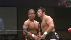 Ｖｏｙａｇｅ　ｆｏｒ　ｃｏｌｏｓｓｅｕｍ　東京・後楽園ホール　２０１４年１１月２４日　メインイベント　第８試合　王者組：杉浦貴＆田中将斗ＶＳ挑戦者組：丸藤正道＆モハメドヨネ　ＧＨＣタッグ選手権試合　６０分１本勝負