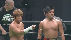 ＧＲＥＡＴ ＶＯＹＡＧＥ ２０１５ ｉｎ Ｔｏｋｙｏ　２０１５年３月１５日　東京・有明コロシアム　第６試合　王者組：拳王＆大原はじめＶＳ挑戦者組原田大輔＆平柳玄藩ＶＳ挑戦者組：エル・デスペラード＆ＴＡＫＡみちのく　 ＧＨＣジュニアタッグ選手権３ＷＡＹマッチ　６０分１本勝負