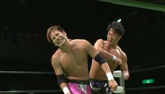 ＤＥＰＡＴＵＲＥ ２０１５ グローバル・ジュニアヘビー級リーグ戦２０１５優勝決定戦２　２０１５年８月５日　東京・ディファ有明　ダブルメインイベント第１試合　第１０試合　グローバル・ジュニアヘビー級リーグ戦２０１５ 優勝決定戦 (Ａブロック１位)原田大輔ＶＳ小峠篤司(Ｂブロック１位)　時間無制限１本勝負