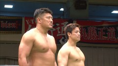 グローバル・タッグリーグ戦２０１６　開幕戦　２０１６年４月２１日　東京・後楽園ホール大会　メインイベント　第７試合　グローバル・タッグリーグ戦２０１６　公式戦　杉浦貴＆シェルトン・Ｘ・ベンジャミンＶＳ潮﨑豪＆マイバッハ谷口　３０分１本勝負